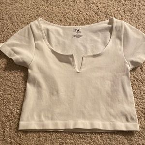 white crop top from pacsun
